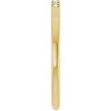 14K Gold Round Lab-Grown Diamond French-Set Seven-Stone Anniversary Band – .03–1/5 CTW - Yellow Gold - view 4
