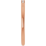 14K Gold Round Natural Diamond French-Set Seven-Stone Anniversary Band – .03–1/5 CTW - Rose Gold - view 4