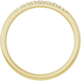 14K Gold Round Lab-Grown Diamond French-Set Seven-Stone Anniversary Band – .03–1/5 CTW - Yellow Gold - view 2
