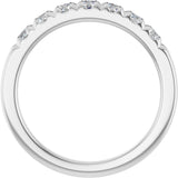 Platinum Round Lab-Grown Diamond French-Set Seven-Stone Anniversary Band – .03–1 1/8 CTW - view 2