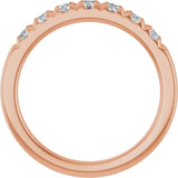 14K Gold Round Lab-Grown Diamond French-Set Seven-Stone Anniversary Band – 1/4–1 CTW - Rose Gold - view 2