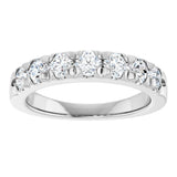 Platinum Round Natural Diamond French-Set Seven-Stone Anniversary Band – .03–1 CTW - view 3
