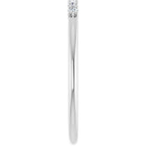 Platinum Round Lab-Grown Diamond U-Prong Seven-Stone Anniversary Band – 1.5 mm Stones - view 4