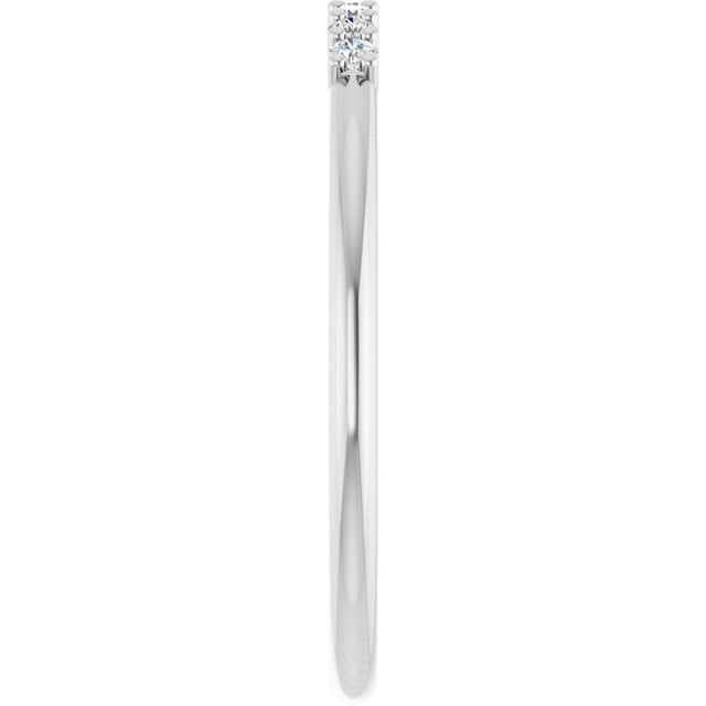 Platinum Round Lab-Grown Diamond U-Prong Seven-Stone Anniversary Band – 1.5 mm Stones - view 4