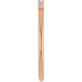 14K Gold Round Lab-Grown Diamond U-Prong Seven-Stone Anniversary Band – 1.5 mm Stones - Rose Gold - view 4