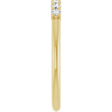 14K Gold Round Lab-Grown Diamond U-Prong Seven-Stone Anniversary Band – 2 mm Stones - Yellow Gold - view 4