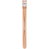 14K Gold Round Lab-Grown Diamond U-Prong Seven-Stone Anniversary Band – 2 mm Stones - Rose Gold - view 4