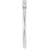 Platinum Round Natural Diamond U-Prong Seven-Stone Anniversary Band – 2 mm Stones - view 4