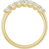 14K Gold Round Lab-Grown Diamond U-Prong Seven-Stone Anniversary Band – 2.8 mm Stones - Yellow Gold - view 2