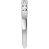14K Gold Round Lab-Grown Diamond French-Set Seven-Stone Anniversary Band – 1/4–1 CTW - White Gold - view 4