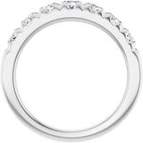 Platinum Round Lab-Grown Diamond French-Set Seven-Stone Anniversary Band – .03–1 1/8 CTW - view 2