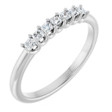 Platinum Square Lab-Grown Diamond U-Prong Seven-Stone Anniversary Band – 1/6–1 3/4 CTW
