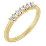 14K Gold Square Lab-Grown Diamond U-Prong Seven-Stone Anniversary Band – 1/6–7/8 CTW - Yellow Gold