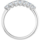 Platinum Square Natural Diamond U-Prong Seven-Stone Anniversary Band – 1/6–5/8 CTW - view 2