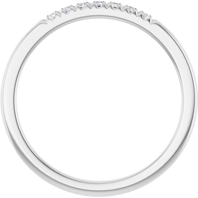 Platinum Round Natural Diamond French-Set Seven-Stone Anniversary Band – .03–1 CTW - view 2