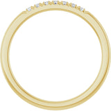 14K Gold Round Natural Diamond French-Set Seven-Stone Anniversary Band – .03–1/5 CTW - Yellow Gold - view 2