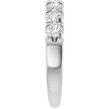 Platinum Round Natural Diamond French-Set Seven-Stone Anniversary Band – .03–1 CTW - view 4