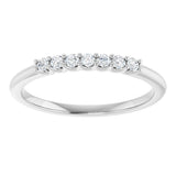 Platinum Round Lab-Grown Diamond U-Prong Seven-Stone Anniversary Band – 1.7 mm Stones - view 3