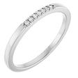 Platinum Round Natural Diamond French-Set Seven-Stone Anniversary Band – .03–1 CTW