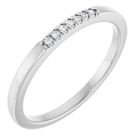 Platinum Round Natural Diamond French-Set Seven-Stone Anniversary Band – .03–1 CTW