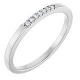 Platinum Round Lab-Grown Diamond French-Set Seven-Stone Anniversary Band – .03–1 1/8 CTW