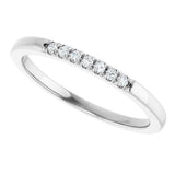 Platinum Round Natural Diamond French-Set Seven-Stone Anniversary Band – .03–1 CTW - view 5