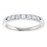 Platinum Round Lab-Grown Diamond French-Set Seven-Stone Anniversary Band – .03–1 1/8 CTW - view 3