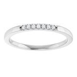 Platinum Round Lab-Grown Diamond French-Set Seven-Stone Anniversary Band – .03–1 1/8 CTW - view 3
