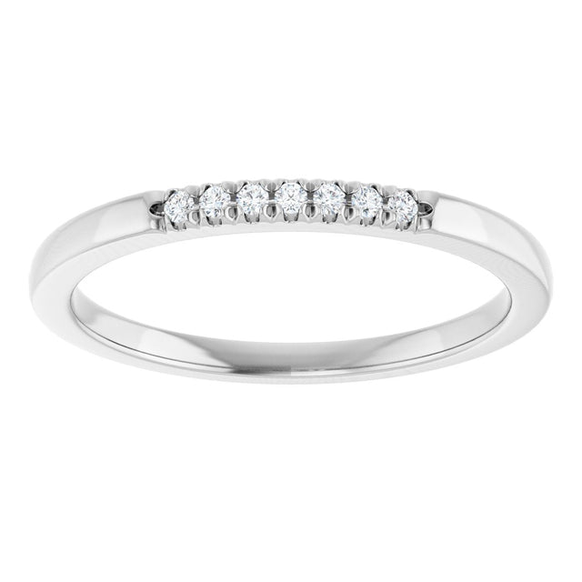 Platinum Round Lab-Grown Diamond French-Set Seven-Stone Anniversary Band – .03–1 1/8 CTW - view 3