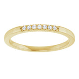 14K Gold Round Lab-Grown Diamond French-Set Seven-Stone Anniversary Band – .03–1/5 CTW - Yellow Gold - view 3