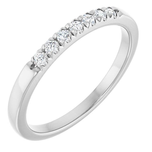 Platinum Round Lab-Grown Diamond French-Set Seven-Stone Anniversary Band – .03–1 1/8 CTW