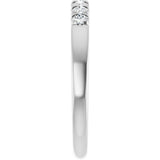 Platinum Round Natural Diamond French-Set Seven-Stone Anniversary Band – .03–1 CTW - view 4
