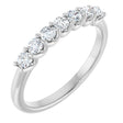 Platinum Round Natural Diamond U-Prong Seven-Stone Anniversary Band – 2.5 mm Stones