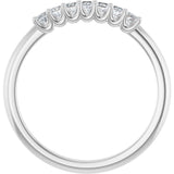 Platinum Square Natural Diamond U-Prong Seven-Stone Anniversary Band – 1/6–5/8 CTW - view 2