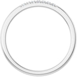 14K Gold Round Lab-Grown Diamond French-Set Seven-Stone Anniversary Band – .03–1/5 CTW - White Gold - view 2