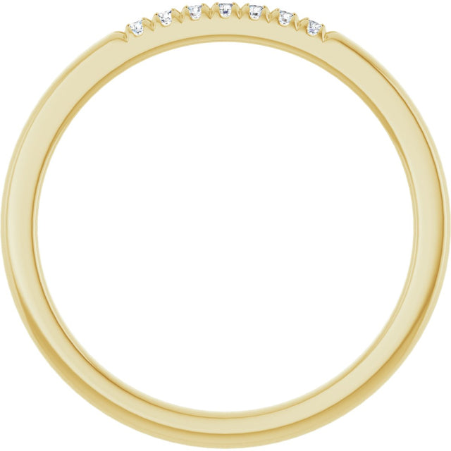14K Gold Round Lab-Grown Diamond French-Set Seven-Stone Anniversary Band – .03–1/5 CTW - Yellow Gold - view 2