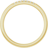14K Gold Round Natural Diamond French-Set Seven-Stone Anniversary Band – .03–1/5 CTW - Yellow Gold - view 2