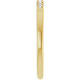 14K Gold Round Lab-Grown Diamond French-Set Seven-Stone Anniversary Band – .03–1/5 CTW - Yellow Gold - view 4