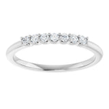 14K Gold Round Lab-Grown Diamond U-Prong Seven-Stone Anniversary Band – 1.75 mm Stones - White Gold - view 3