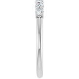 Platinum Round Natural Diamond U-Prong Seven-Stone Anniversary Band – 2.5 mm Stones - view 4