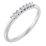 Platinum Square Lab-Grown Diamond U-Prong Seven-Stone Anniversary Band – 1/6–1 3/4 CTW