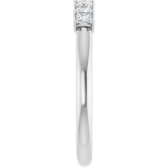 Platinum Square Lab-Grown Diamond U-Prong Seven-Stone Anniversary Band – 1/6–1 3/4 CTW - view 4