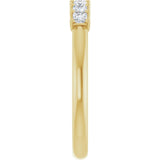 14K Gold Square Lab-Grown Diamond U-Prong Seven-Stone Anniversary Band – 1/6–7/8 CTW - Yellow Gold - view 4