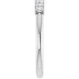 Platinum Square Natural Diamond U-Prong Seven-Stone Anniversary Band – 1/6–5/8 CTW - view 4