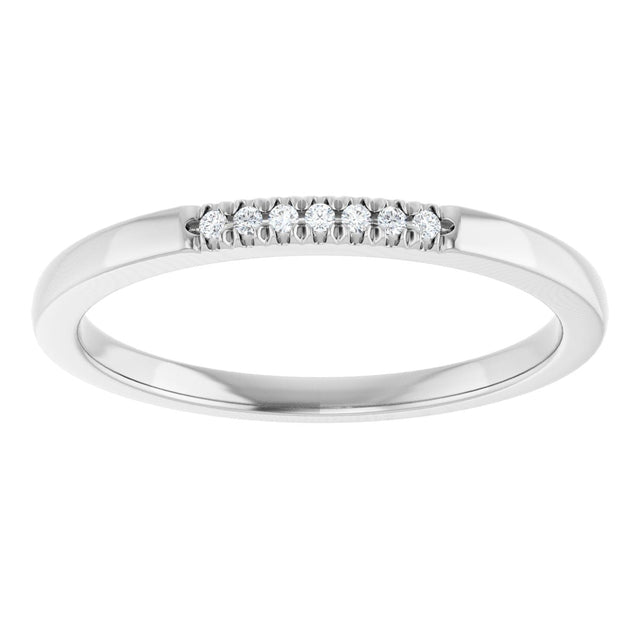Platinum Round Natural Diamond French-Set Seven-Stone Anniversary Band – .03–1 CTW - view 3