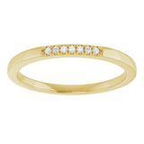 14K Gold Round Lab-Grown Diamond French-Set Seven-Stone Anniversary Band – .03–1/5 CTW - Yellow Gold - view 3