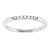 Platinum Round Natural Diamond French-Set Seven-Stone Anniversary Band – .03–1 CTW - view 3