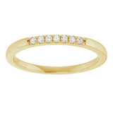 14K Gold Round Natural Diamond French-Set Seven-Stone Anniversary Band – .03–1/5 CTW - Yellow Gold - view 3