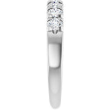 Platinum Round Lab-Grown Diamond French-Set Seven-Stone Anniversary Band – .03–1 1/8 CTW - view 4