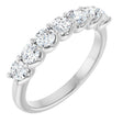 Platinum Round Natural Diamond U-Prong Seven-Stone Anniversary Band – 3.2 mm Stones